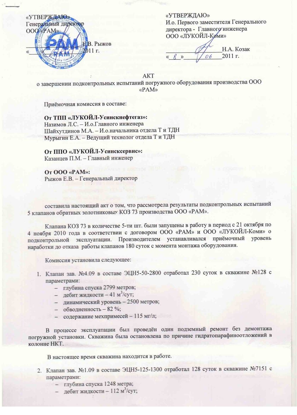 Акт ЛУКОЙЛ-Коми